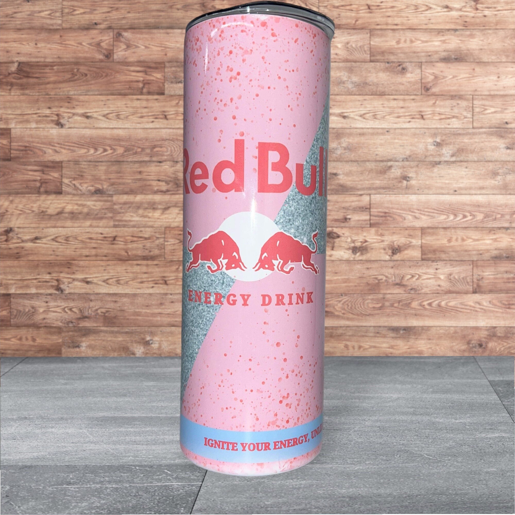 Pink Red Bull Naughty Btch 20oz Skinny Tumbler Stainless Steel Etsy UK