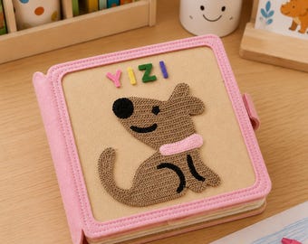Personalized Baby Felt Quiet Book, Custom Kid Name Quiet Book, Soft Montessori-inspired Toy, First birthday Gift for boy & girl, Busy Book