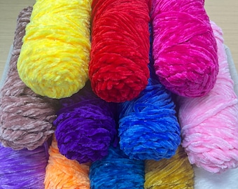 42 Colors Soft Velvet Yarn 95 gram, Amigurumi Doll Animal Velvet Yarns, Gradient aqus cotton and polyacrylic for crocheting and knitting