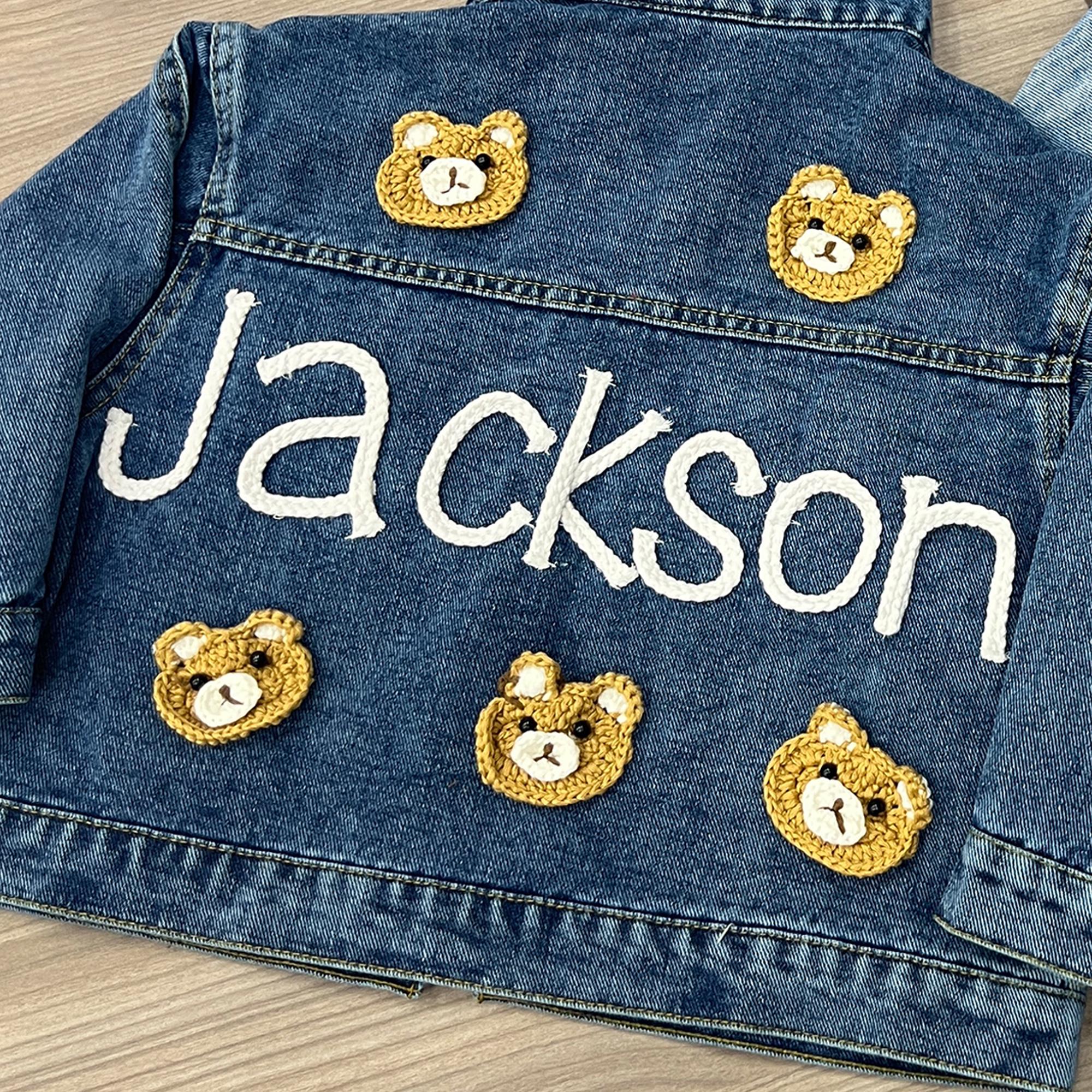 Personalized Baby Embroidered Denim Jacket, Custom Toddler Girls Name Jean Jacket, Boys Jacket With Name, Birthday Gift For Kids