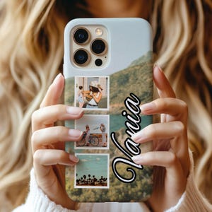 Keepsake Photo Collage Phone Case,Personalized photo case for iPhone,Custom phone case with Photo, Pro Max Customized Name Gift, Photo Phone