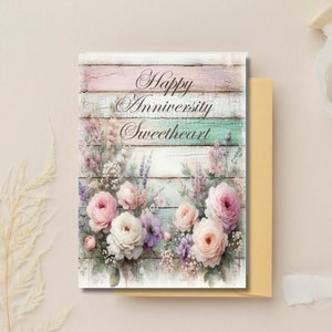 Cartão de feliz aniversário para impressão, querida, cartão floral de feliz aniversário para minha esposa