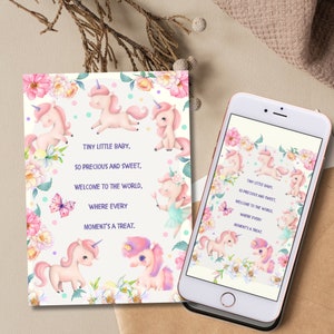 C'est une fille imprimable et carte électronique de félicitations, c'est une fille, naissance de votre fille ou c'est une fille, carte de baby shower, carte de naissance poney, téléchargement immédiat