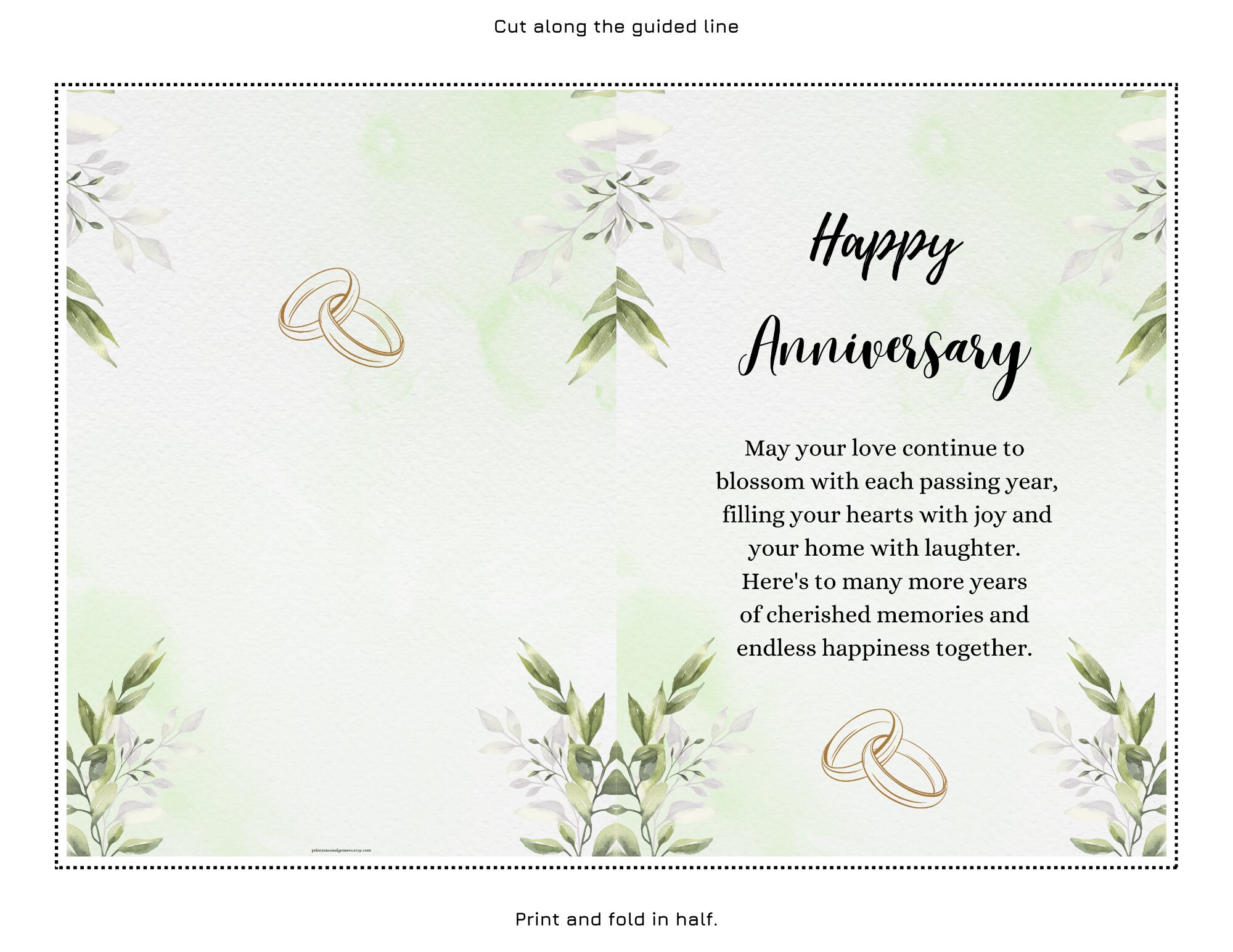 Sentimental Anniversary Card: Printable Love Card (PDF) - Etsy