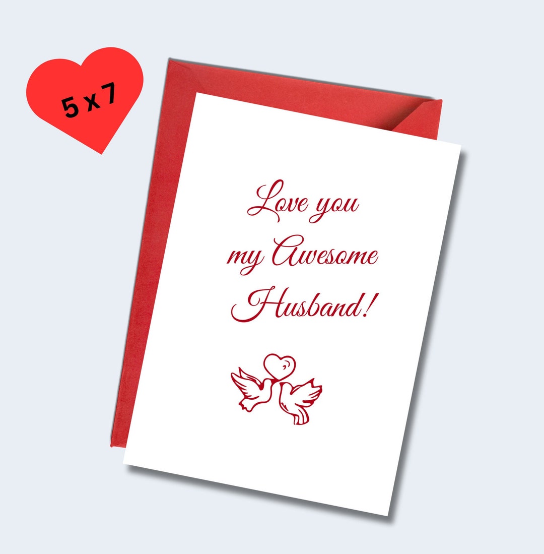 Printable Husband Valentine Card Printable Romantic Card Wonderful Valentine Husband Printable