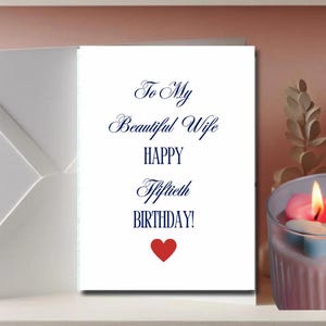 Carte imprimable 50e anniversaire carte femme carte d'anniversaire numérique carte femme imprimable, carte Happy 50 ans femme 50e anniversaire jalon
