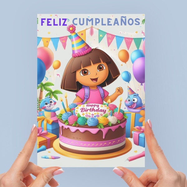 Feliz Cumpleaños Printable Birthday Card Hispanic Birthday Card, Printable  Card Happy Birthday Childrens Card Hispanic Character Birthday