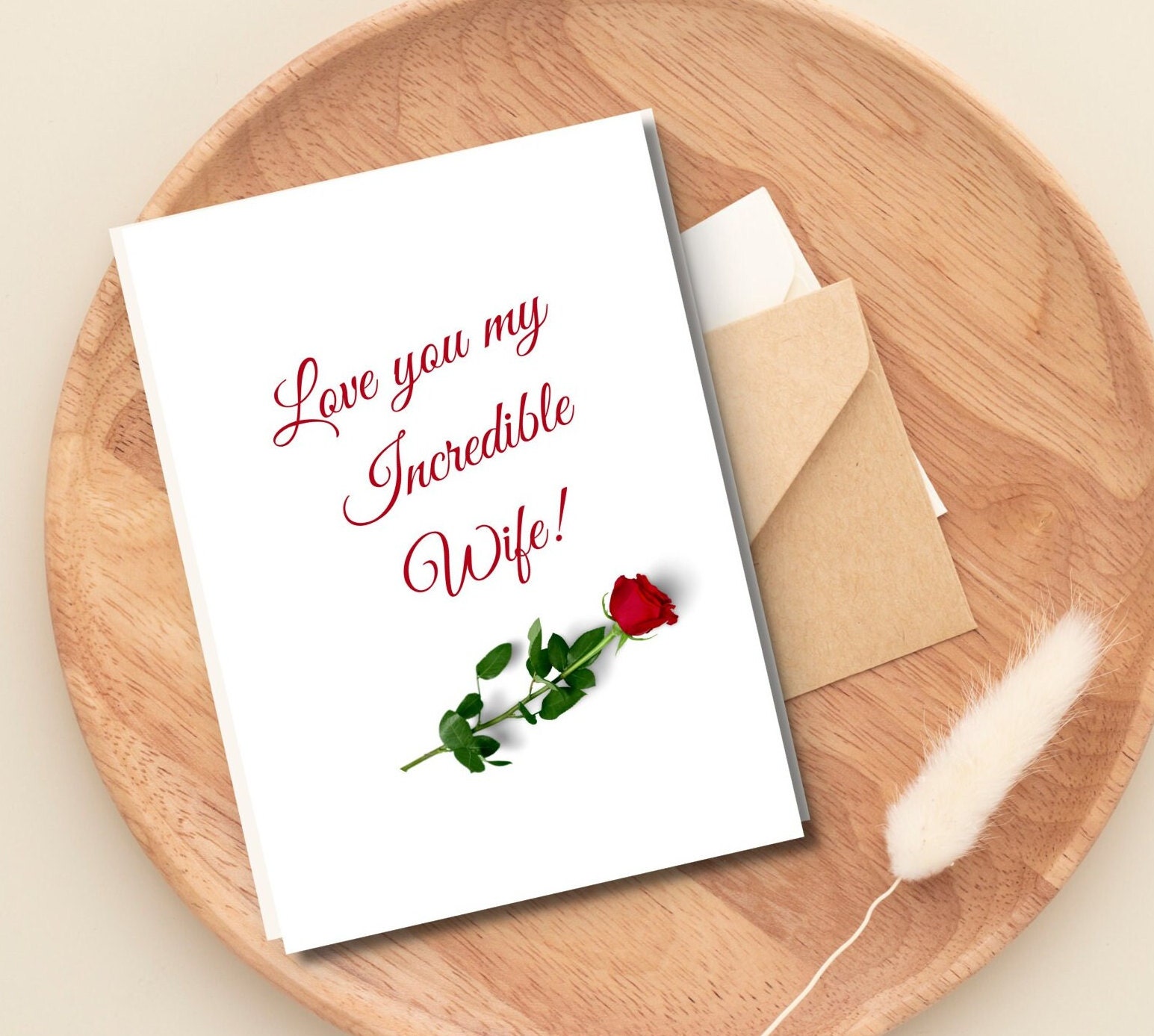 Printable Wife Anniversary Card, Printable Romantic Card, Incrediable ...