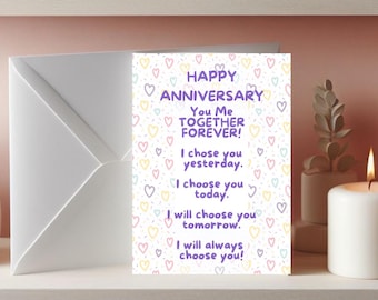 Sentimental Anniversary Card for Husband or Wife (Digital Download)