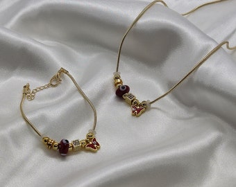 Pandora Set Necklace and Bracelet - Quality Material - Steel