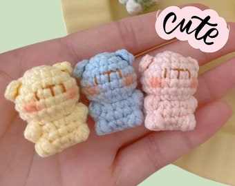 Crochet Teddy Bear Pattern, Amigurumi Mini Bear Pdf Pattern, Miniature Teddy Bear Crochet Pattern, Cute Small Bear Pattern, Miniature Bear