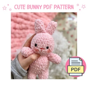 Cute Crochet Bunny Pdf Pattern, Amigurumi Rabbit Pattern, Rabbit Crochet Pattern, Amigurumi Animal Patterns, Bunny Crochet, Gift for girl