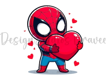 Spider Man png, love png, heart png, Instant Digital PNG Download, png