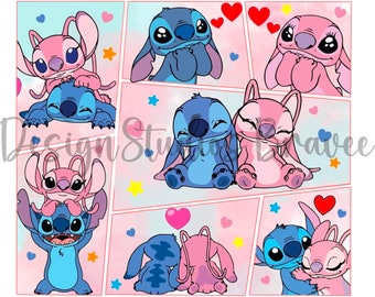 Stitch Png, Love png, cute Stitch png, sublimate designs download
