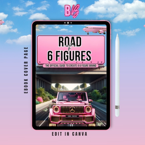 Road To 6 Figures Ebook Cover Only, Ebook Cover Template, Canva Editable Template, Ebook, Ebook Template, DIY Ebook cover