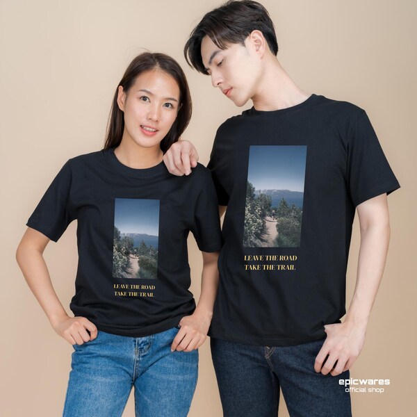 Quittez la route Empruntez le sentier de randonnée Chemise Cadeau amateur de plein air pour amoureux de la nature Chemise Photographie naturelle Cadeau camping pour campeur Chemise randonneur