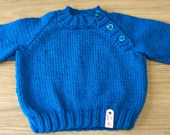 Hand Knitted Baby Sweater 3 - 6 Months