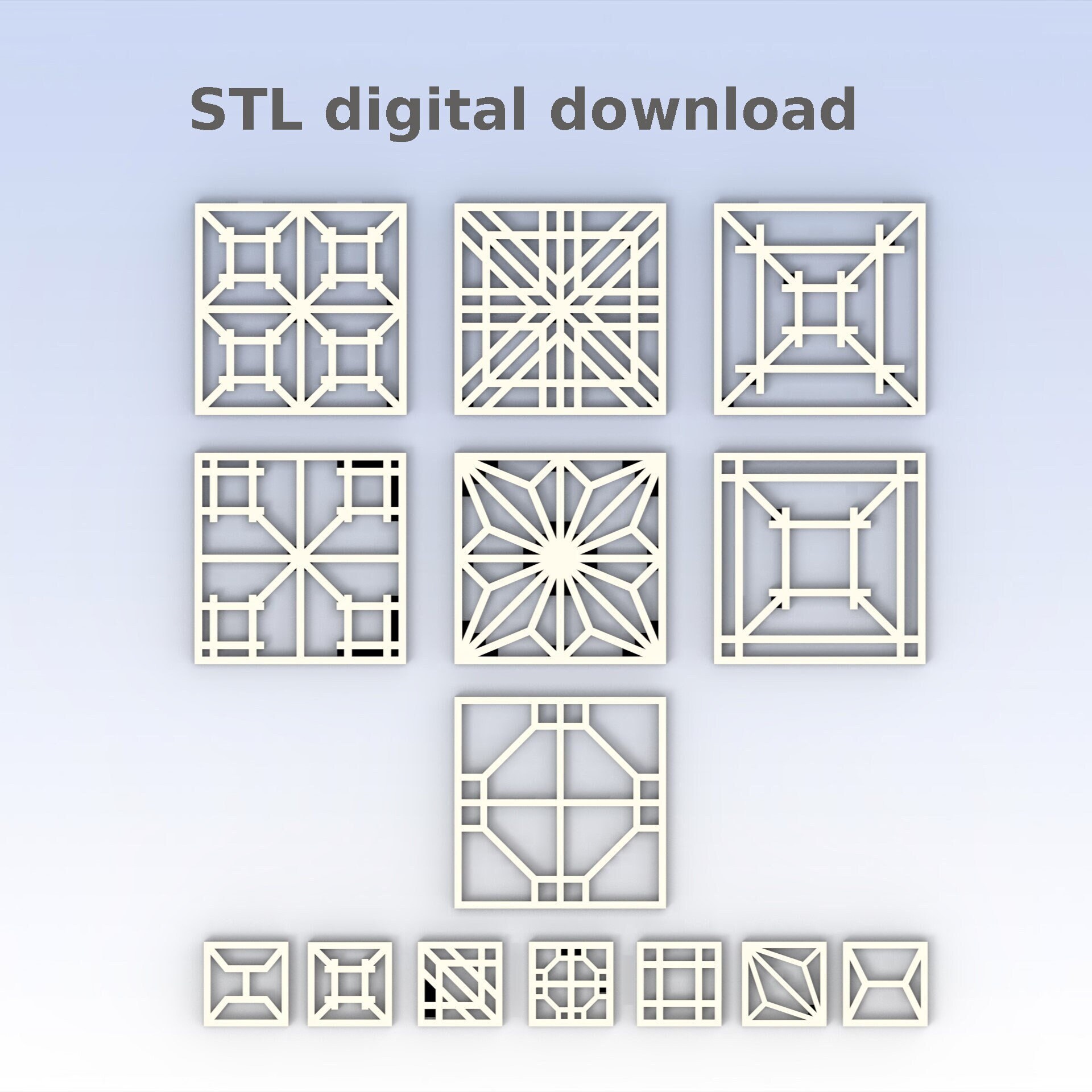 Kumiko Pattern Templates Asa-no-ha Izutsu-tsugi 14 Pieces Kumiko Pattern Templates Asa-no-ha Izutsu-tsugi 14 Pieces