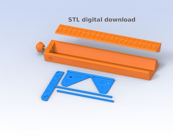 Bookbinding set punching cradle corner cutting device T-spacer pre-stitch template corner cutter T-spacer (STL for 3D printer)