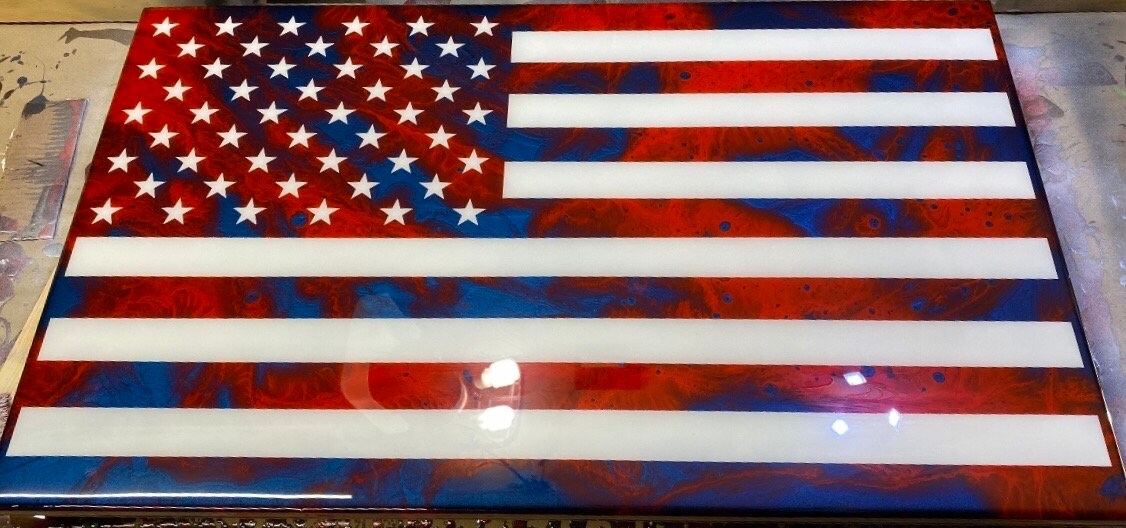 Custom Made WOOD/EPOXY FLAGS - Etsy