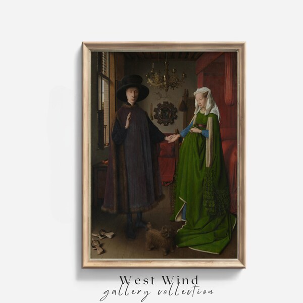 The Arnolfini Portrait - Jan van Eyck | Impressionism Artwork | Famous Portrait Prints | Physical Print or Digital Download