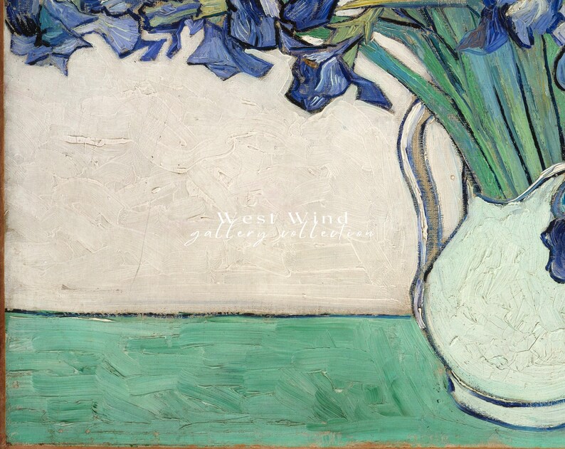 Still Life With Irises Vincent Van Gogh Impressionism Artwork Van Gogh Art Physical Print or