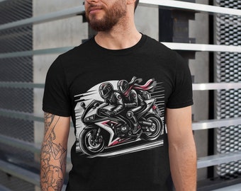 Motorrad T-Shirt, Geschenk T-Shirt, beeindruckende T-Shirts, Coole Biker Geschenke, Regalos para motociclista, Paar T-Shirt.