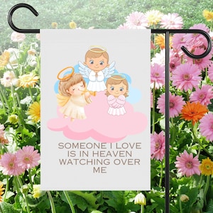 Memorial Garden Flag: Angels Watching, Sweet Memory House Banner