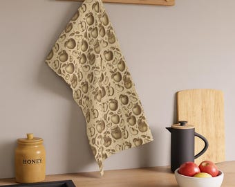 Vintage Rosh Hashanah Tea Towel: Apples and Honey Jewish Holiday Decor
