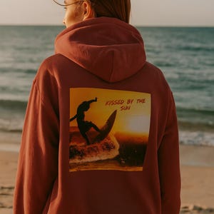 Custom Unisex Hoodie Surf Wear Gifts for Him Hoodie Aesthetic Gifts for Her Father&#39;s Day Gifts for Dad Surf Hoodie Beach Vibes Teens