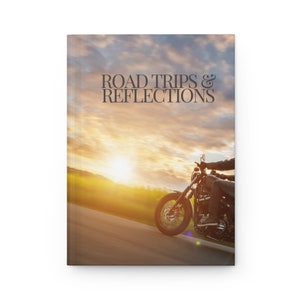 Carnet cartonné personnalisé Road Trips and Reflections Amateurs de motos Carnet de voyage Cadeaux pour elle Tenir un journal Livres de souvenirs Cadeaux de moins de 20 ans