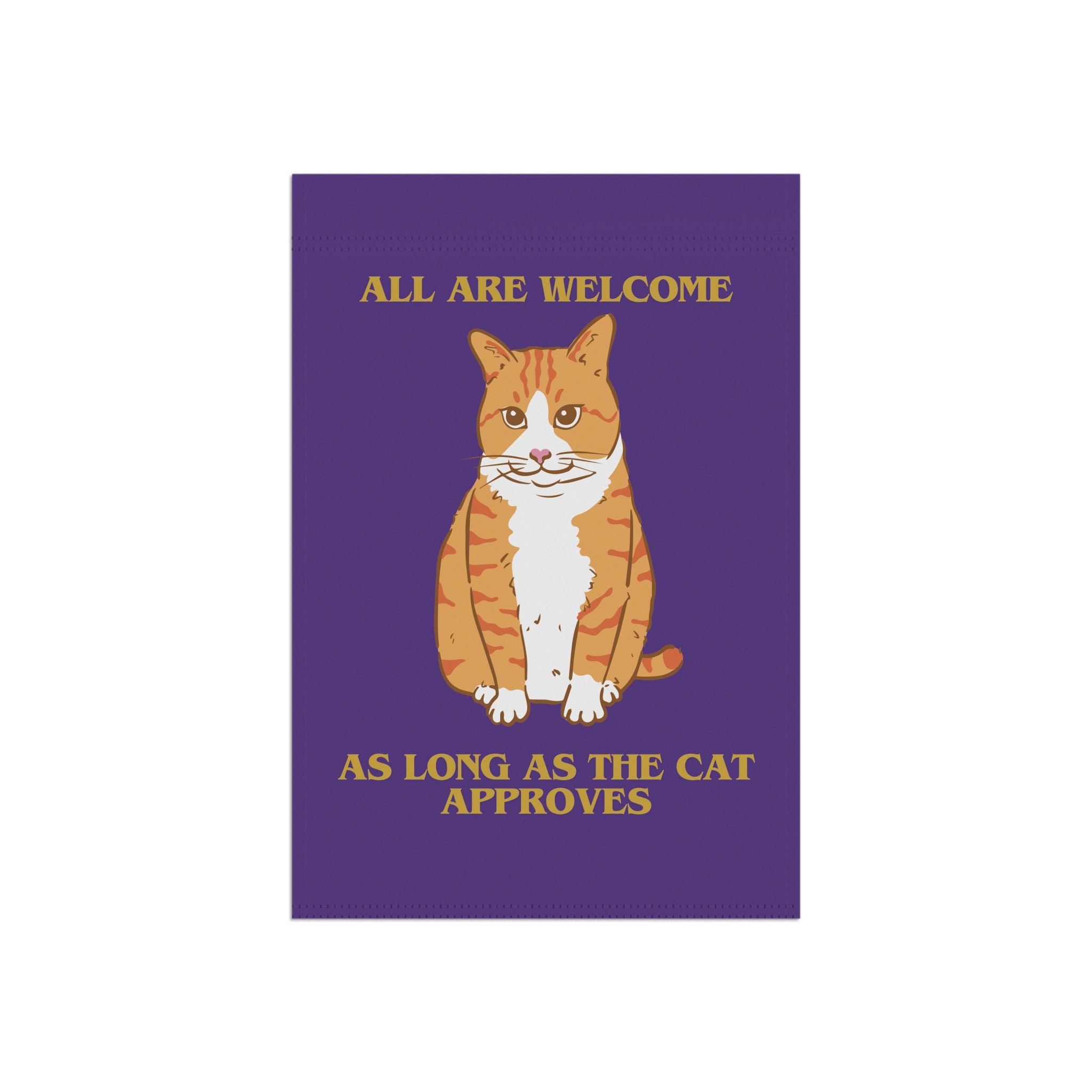 Cat Garden Flag – Funny Yard Decor for Cat Lovers – Orange Tabby