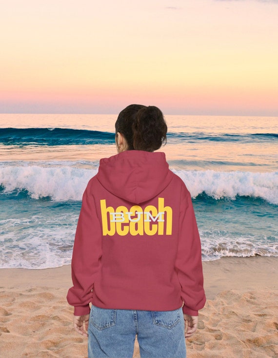 Beach Bum Hoodie: Garment-dyed Cotton-blend Surf Wear - Etsy