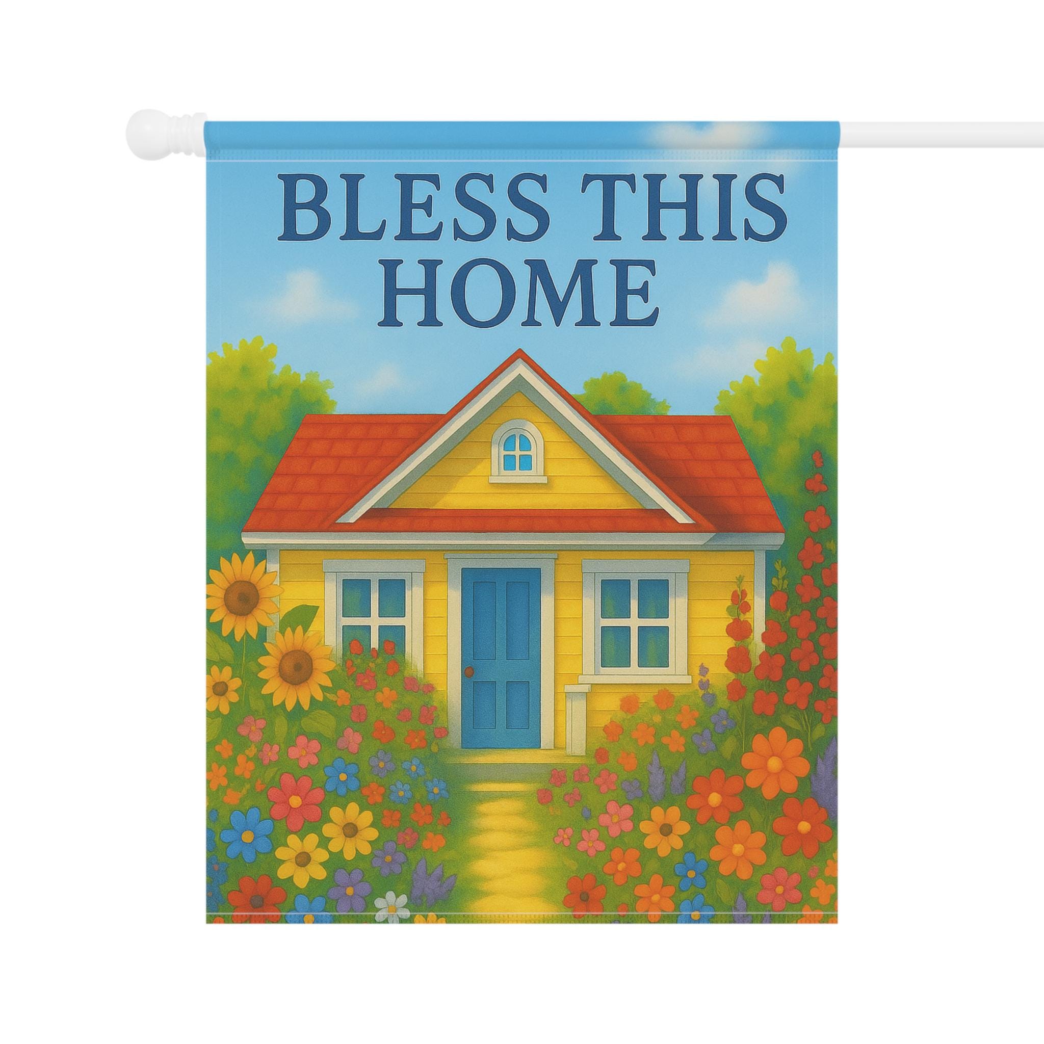 Perfectinsoy „Bless This Home“ Gartenflagge – 30,5x45,7 Cm, Doppelseitig, Polyester