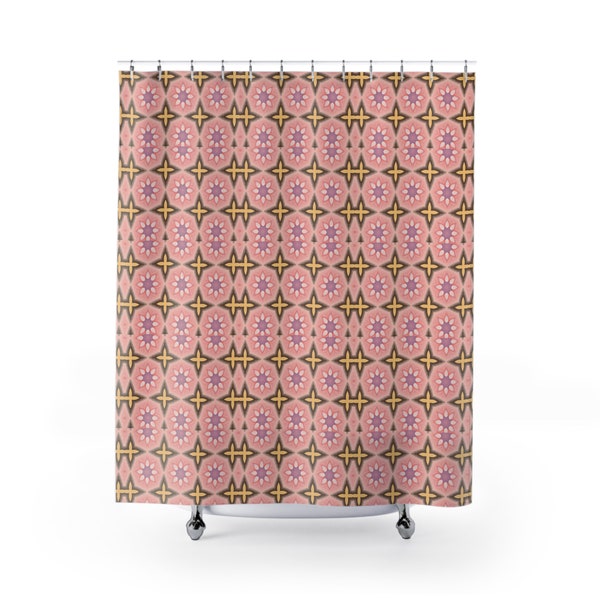 Custom Spring Shower Curtain Fresh Look Matching Bath Mat Available Bathroom Makeover