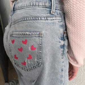 Opstrijkbare Hartjes van Flexfolie – DIY Kleding Decoratie – Iron-On Hearts – Jeans Patch