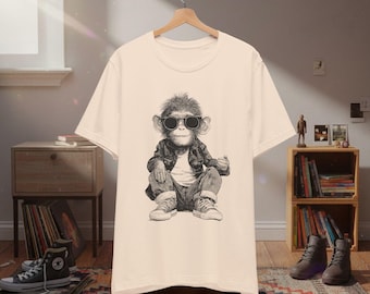 T-shirt cool bébé singe | T-shirt graphique singe mignon