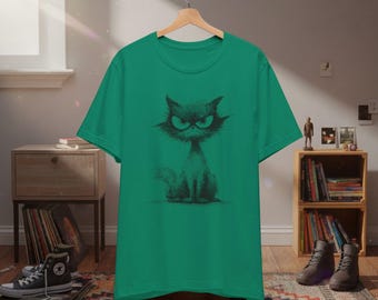 Grumpy Cat Graphic Tee, Animal Lover T-Shirt