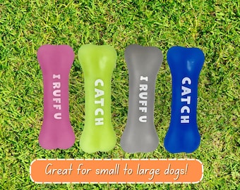 Squeaky Plastic Dog Bone Toy | Loud Chew Toy for Dogs