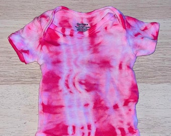 Juicyfruit Onesie, Tie Dye Onesie, Pink Onesie, Hippie Baby, Hand-Dyed Onesie, Baby Shower Gift, Baby Gift