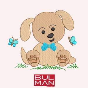 Dog Embroidery, Animal Embroidery, Machine Embroidery, Embroidery Pattern, Puppy Embroidery, Cartoon embroidery