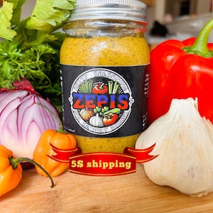 Haitian Epis Seasoning, Authentic Haitian Marinade Green Seasoning, Caribbean Spice Blend for Cooking, Grilling & Gift Giving