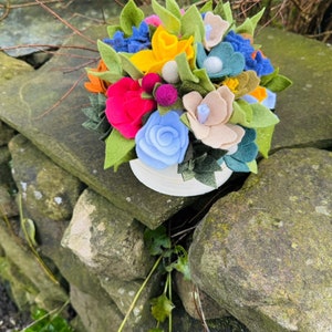 Handcrafted Felted Flower Bouquet: Eco-Friendly Wool Decor