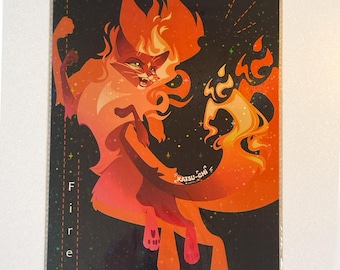 Firestar A4 Holographic Poster