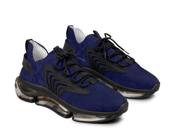 Men's Mesh Sneakers ~ Dark Blue Deep Color Unique Design Shoe Sneakers for Man!