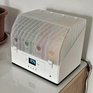 Secadora de filamentos multibobina – Caja de secado estilo AMS de 75 °C, control remoto Wi-Fi, compatible con Home Assistant.