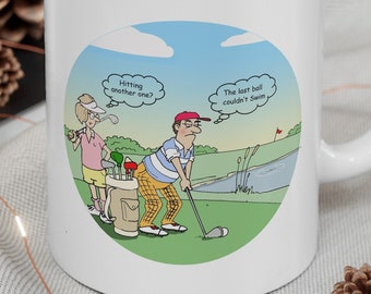Golfing Coffee Mug, Golfing Coffee Cup, Couples golf gift, Golfers gift, I love golfing mug