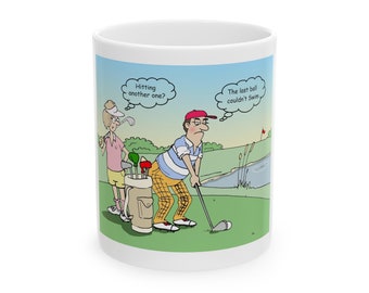 Golfing Coffee Mug, Golfing Coffee Cup, Couples golf gift, Golfers gift, I love golfing mug