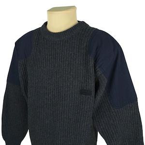 Vintage Camel Trophy Adventure Wear Mens Lambswool Sweater Gray Knit Size M