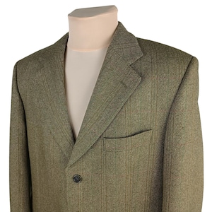 Magee Trefor Jones Brown Wool Herringbone Tweed Blazer - Size US 42R (L)